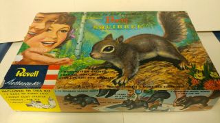 Revell 1956 Walt Disney Perri Squirrel Model Kit W/cement Type S Brush Real Fur