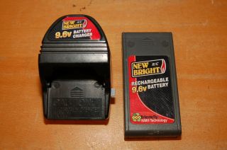 Bright 9.  6v Rechargeable Battery Pack W/ Charger Rc Nicd -