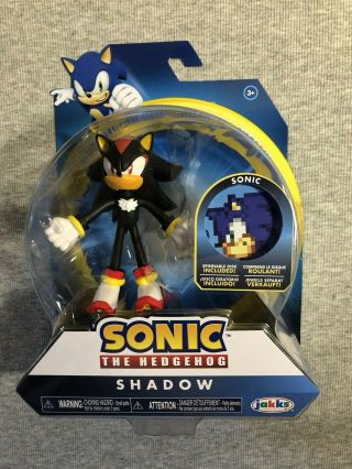 Nip Sonic The Hedgehog Bendable Shadow.  " Bendy Figure Jakks Pacific 2019