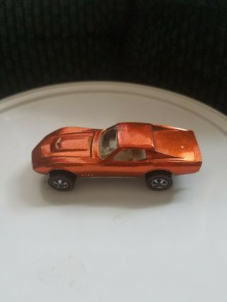 1968 Hot Wheels Redline Custom Corvette Usa Orange