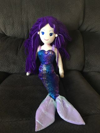 28 Inches Dellora - Medium Sea Sparkles Soft Plush Mermaid Doll Toy