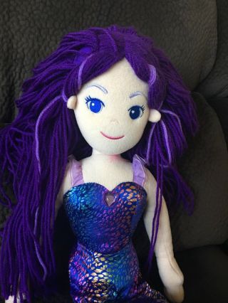 28 Inches Dellora - Medium Sea Sparkles Soft Plush Mermaid Doll Toy 2