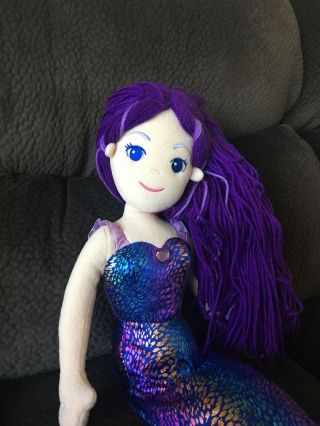 28 Inches Dellora - Medium Sea Sparkles Soft Plush Mermaid Doll Toy 5