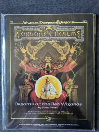 1st Edition 1988 Ad&d Forgotten Realms: Dreams Of The Red Wizards