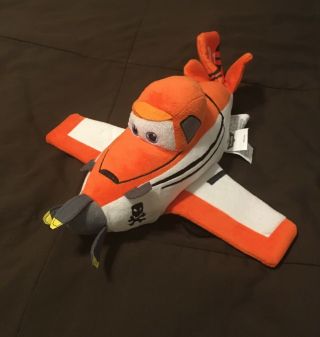 Disney Pixar Planes Plush Dusty Crophopper Figure Soft Toy 18 " Orange