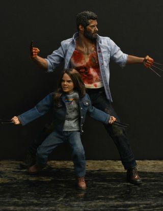 Custom 1/6 scale Logan Wolverine and Laura from Logan movie 2