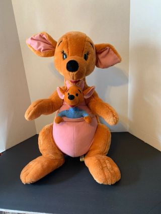 Disney Jumbo Kanga And Roo 21 " Stuffed Animal Plush Kangaroo Toy Winnie The Pooh