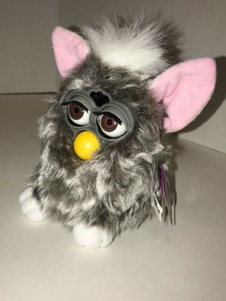 Vintage 1998 Tiger Electronics Furby Model 70 - 800 Not Working” Silver Grey W Tag 2