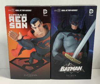 Batman Flashpoint & Superman Red Son 12 " Real Action Heroes Dc Medicom 15
