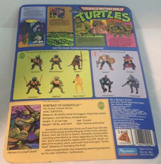 1988 TEENAGE MUTANT NINJA TURTLES TMNT DONATELLO FIGURE PLAYMATES 3
