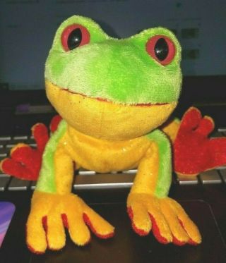 Ganz Webkinz Tree Frog 9 " Plush Stuffed Animal Toy No Code Green Yellow