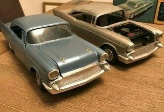Big 1:16 Scale Amt Junkyard 1957 Chevrolets.  Two Mostly Complete Kits