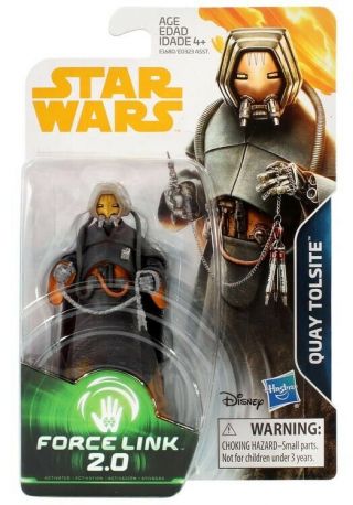 Star Wars Force Link 2.  0 Quay Tolsite 3 3/4 Inch Action Figure Mib