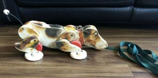 Snoopy Dog 1961 Vintage Walking 181 Wood Pull Toy Fisher Price