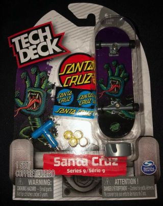 Tech Deck Series 9 2019 Skate Fingerboard Santa Cruz Screaming Hand.  Stickers