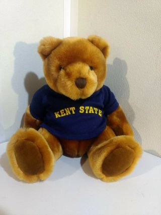 Kent State University Teddy Bear Plush Blue T Shirt 8 "