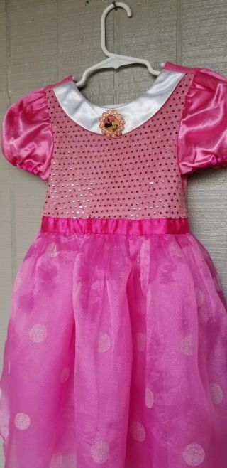 Girls Pink Disney Costume Dance Dress Up Size 4t Tulle Ballerina Satin Bow