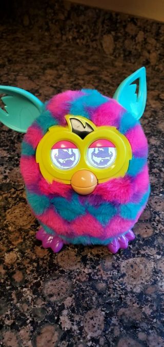Furby Boom Electronic Interactive Toy 2012 Pink Blue Hearts Awesome
