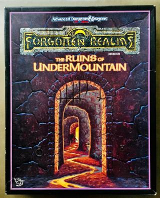 Ad&d Ruins Of Undermountain Forgotten Realms Dungeons & Dragons Boxed Set Tsr
