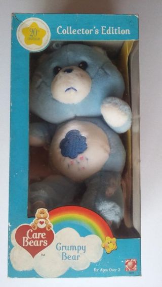 Care Bears Grumpy Bear Plush 20th Anniversary Collector 