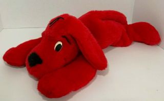 Clifford The Big Red Dog Large Floppy Plush Stuffed Animal Lying 1997 Scholastic