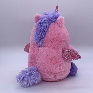 KellyToy Pink Pink Purple Plush Unicorn with Wings 10 