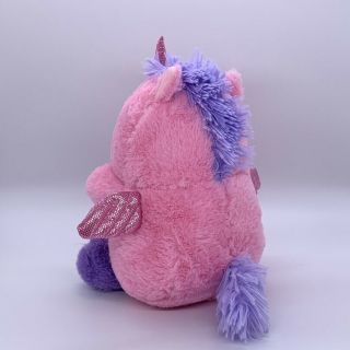KellyToy Pink Pink Purple Plush Unicorn with Wings 10 
