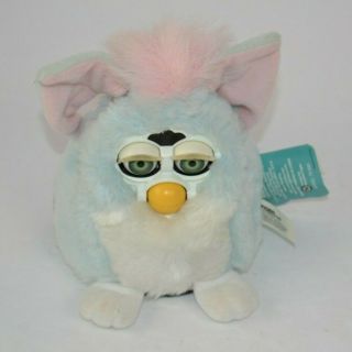 Vintage 1999 Furby 70 - 940 Blue/white/pink Green Eyes Tag Not