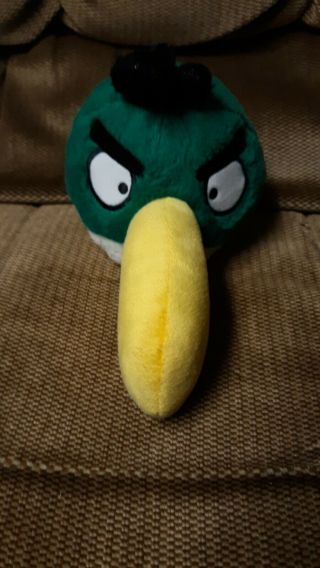 Angry Birds Toucan Hal Plush Stuffed Animal Green With Sound Long Beak Small 5 "