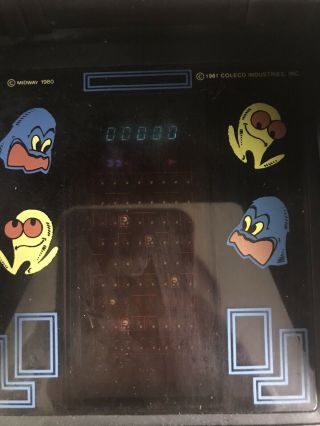Vintage 1981 Coleco Pac Man Mini Tabletop Arcade -