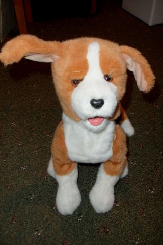 Furreal Friends " Scamps " Interactive Puppy 74565 Black/white/brown
