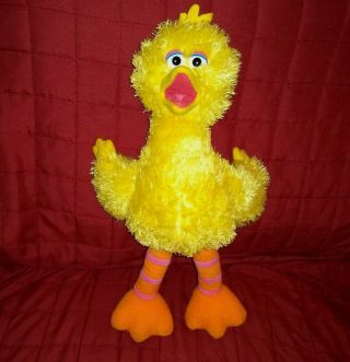 Gund Sesame Street Big Bird Yellow Shaggy 14 " Soft Plush Doll The Muppets 075350