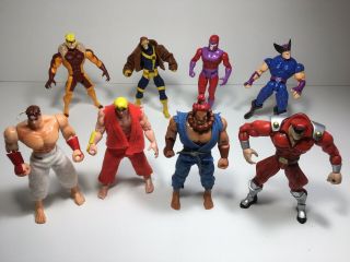 1998 X - Men Vs Street Fighter Toy_biz Figures Marvel Vs Capcom