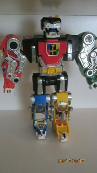 Complete Set Of All 5 Voltron Lions 1984 Panosh With 4 Figures