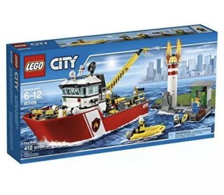 Lego Fire Boat City 60109 - Set Retired Coast Guard Water Rare