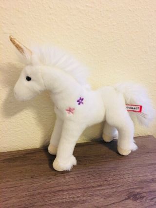 Douglas Toys Pax - White Unicorn,  8 " Horse Plush Stuffed Animal Mythic