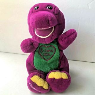Barney The Dinosaur 8” Plush Sings I Love You Song Stuffed Animal Toy