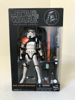 Hasbro Star Wars Black Series 1,  6 " Sandtrooper 3 Action Figure Nib