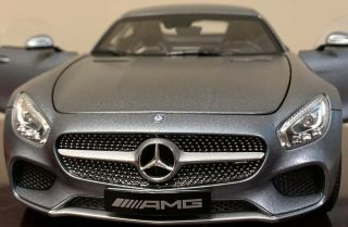 1:18 Norev 2015 Mercedes Benz Amg Gts Coupe C190 Matt Grey No Autoart Kyosho Bbr