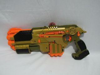 Nerf Tiger Lazer Tag Phoenix Ltx Gold Guns W/ Shotgun Laser Attachments (3e1)