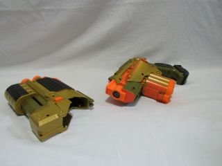 Nerf Tiger Lazer Tag Phoenix LTX Gold Guns W/ Shotgun Laser Attachments (3E1) 3