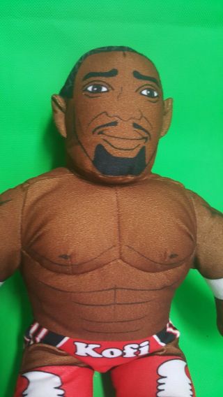 WWE WWF Brawlin ' Buddies Talking Plush Kofi Kingston Action Figure Mattel 2
