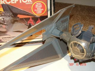 Vintage STAR WARS Kenner ROTJ Return Of The Jedi TIE INTERCEPTOR W/ BOX 1983 6