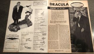 1962 Aurora Dracula Model Kit Instruction Sheet