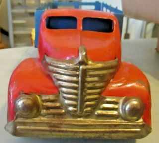 MARX PRESSED STEEL STAKE BODY TRUCK CIRCA 1940S 14INCH LONG HAS SOME PAINT CHIPS 2