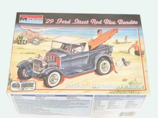 1/24 Monogram 1929 Ford Street Rod Blue Bandito Plastic Scale Model Kit Complete