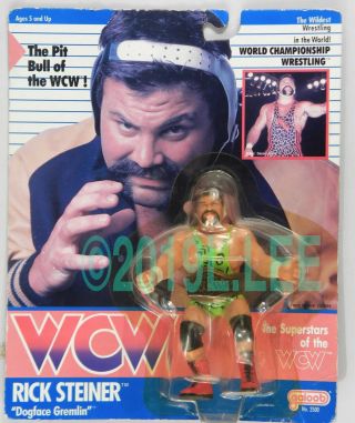 Galoob Toys Wcw Wrestling Rick Steiner Moc Rare Uk Exclusive Worn Faded