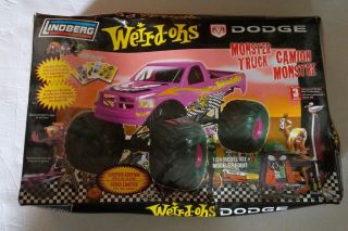 Lindberg Weird - Ohs Dodge Monster Truck Huey Model Automobile Kit Hobby Collector