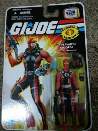 Hasbro G.  I.  Joe Wave 12 Cobra Diver (water Element) Action Figure