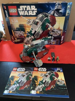 Lego 8097 Star Wars Slave One 100 Complete With All Minifigures Instruc And Box